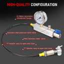 Nitrogen Shock Fill Kit with 700Psi Nitrogen Gauge and G1/4 & Schrader Valve Nitrogen Regulator Shock Fill No Loss Chuck Tool for ATV, ATC, UTV, Off-Road Bike, Dirt Bike