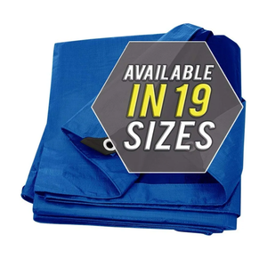 Large Waterproof Tarp - Heavy Duty 5 Mil Thick Poly Tarpaulin Ideal for Canopy Tents, Boats, RV or Pool Covers - Multipurpose Protective Tarps with Grommets for Indoor and Outdoor Use | 40' x 60'