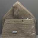 OIAHOMY 75L Large Woven Cotton Rope Storage Basket with Handle for Organizing Blanket and Toys for Living Room, Nursery, Brown Variegated 22”x17”x12”