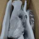 Farmhouse 4 Light Cage Chandelier, Vintage Rustic Mini Flush Mount Ceiling Light Fixture, Black Metal and Faux Wood Rustic Chandelier for Dining Room Kitchen Island Entryway Bedroom Porch Foyer