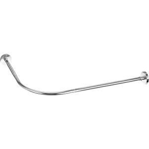 uxcell Stretchable Shower Curtain Rod Rack Stainless Steel, L Shaped Corner Shower Curtain Rod No Drill for Bathroom, 28"-37" x 47"-65" Adjustable Length