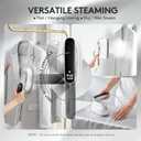 Travel Steamer for Clothes 2026 Upgrade #1! 1300W Power 160mL Tank & 10s Heat-Up, 110-240V, 180 Rotating Handle, 6 Modes Ultra-Slim LCD Display Perfect for Home & World Travel.