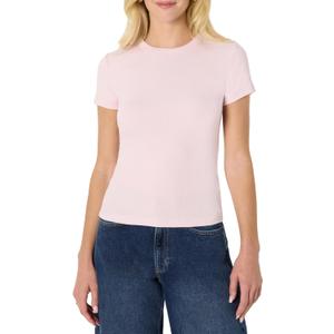 Amazon Essentials Women's Slim-Fit Stretch Rib Short Cap Sleeve Crew Neckline Tee, XXL