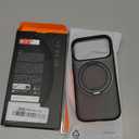 TORRAS 360 Magnetic Stand for iPhone 17 Pro Case, [Fit for MagSafe] [Rotatable Ring Kickstand] [4X Mil-Grade Shockproof] Slim Phone Cover, Camera Button, Obsidian Black, Translucent, Ostand O3 Fitness