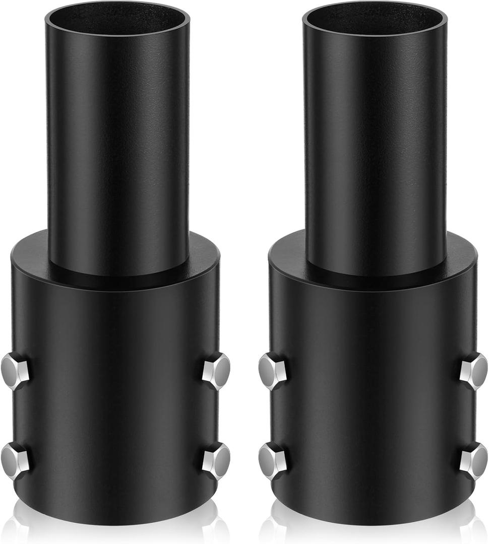2 Pcs 3 Inch Light Pole Tenon Adapter 2 3/8 Inch Round Tenon Slip Fitter Adapter Outdoor Vertical Mount Bracket for LED Parking Lot Street Lights Shoebox Lighting
