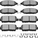 SCITOO D1649 D1415 Ceramic Brake Pads Sets Front & Rear w/Hardware Replacement For INFINITI For JX35 2013,For Nissan For Murano 2015-2022,For Nissan For Pathfinder 2013-2020