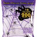 Fun world 9528# Super Stretch Spider Web Halloween Decoration 5 Pack