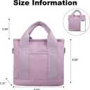 IwIeIaIrI Small Tote Bag for Women,Canvas Mini Tote Bags with Zipper and Multi Pockets,Kids,Girls,Friends Gift 2026