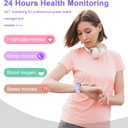 Smart Watch for Men Women Compatible with iPhone Samsung Android Phone 1.69 inch Full Touch Screen IP68 Waterproof Bluetooh Fitness Tracker Heart Rate/Sleep Monitor (Purple)