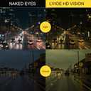 LVIOE Night Vision Glasses for Driving Women Men Yellow Glasses for Night Driving Glare Polarized Wear Over Eyeglasses N4201 (A01 Glossy Black Frame / Night Vision)