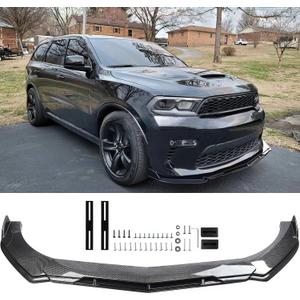 Universal Car Front Bumper Lip Spoiler Splitter Front Bumper Lip Splitter Body Kit Compatible with Honda Civic Accord Chevy Silverado Dodge Durango Corvette C8 C7 Cadillac Nissan Altima Ford