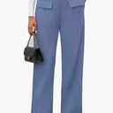 BTFBM Women's Pants 2025 Fall Elastic High Waisted Trousers Stretchy Comfy Lounge Palazzo Pant Wide Leg Sweatpants, Size Large