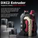 Creality DXC2 Extruder, Upgrade K2 Plus/K2/K2 Pro Extruder, Magnetic Snap-On 1s Quick Replace with DLC Filament Cutter, Official K2 Series Dual Gear Feeding Extrusion for Creality 3D Printers