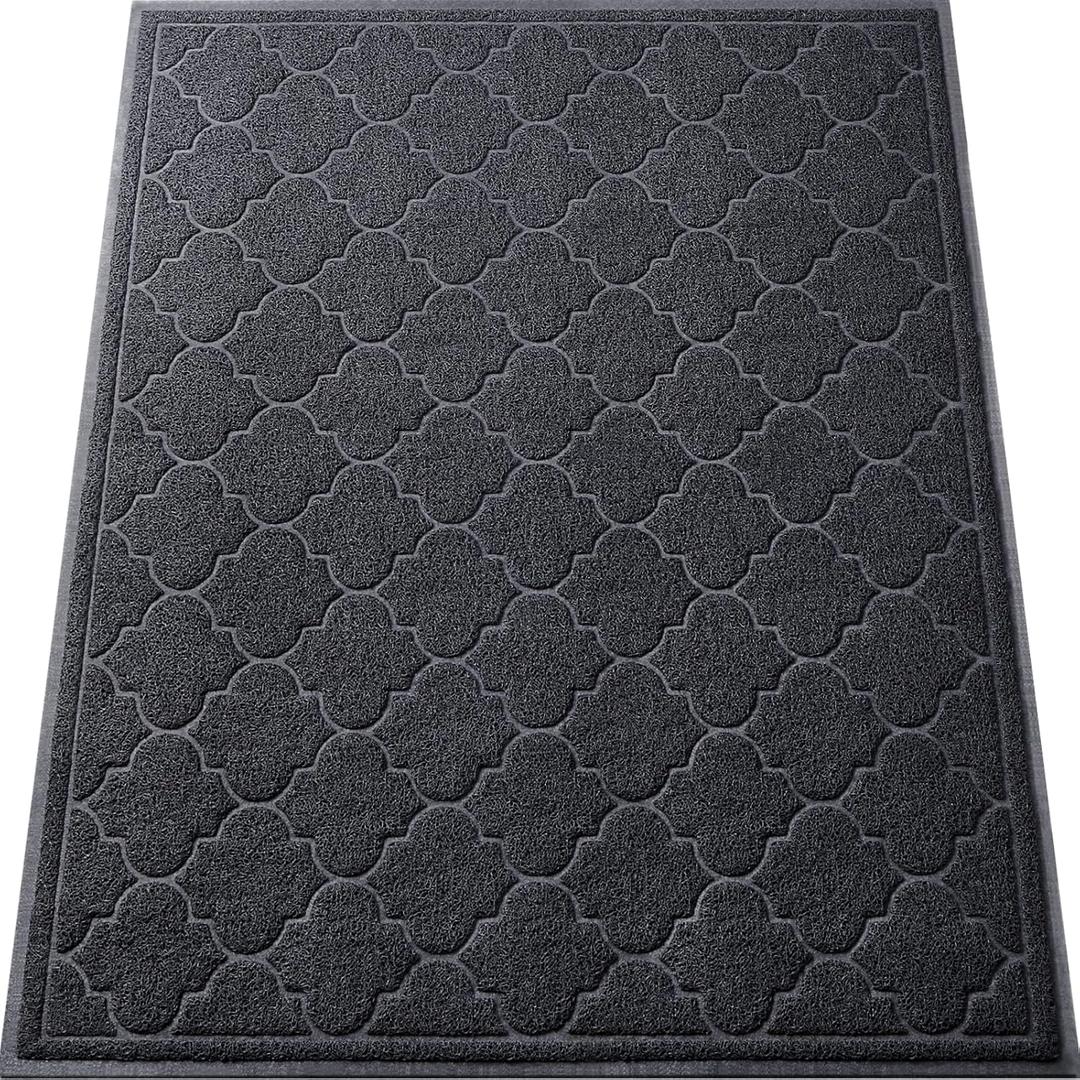 LuxStep Door Mat Large 36X47 Inch Indoor Outdoor Doormat, Non-Slip Low-Profile Design Floor Mat,Front Door Welcome Mat for Entryway,Patio,Garage, Black LuxStep Door Mat Large 36X47 Inch Indoor Outdoor Doormat, Non-Slip Low-Profile Design Floor Mat,Front Door Welcome Mat for Entryway,Patio,Garage, Black
