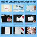 A-SUB Sublimation HTV for Dark and Light Fabric, 12" X 20FT Matte Sublimation Vinyl, White HTV Vinyl for Sublimation on Cotton Fabric - T-Shirt, Pillow, Bag