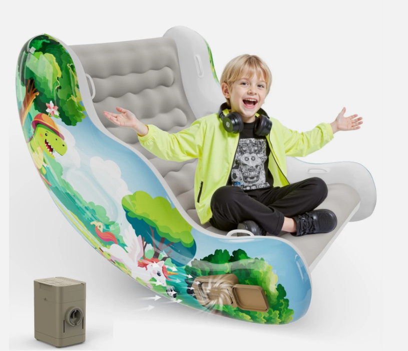 K KORKUAN Inflatable Sensory Rocking Chair for Kids with Autism ADHD - Air Cloud Rocker