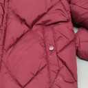 Amazon Essentials Toddler Girls' Long Quilted Cocoon Puffer Coat, Ecru Raspberry Red Shearling, 2T