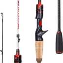 Sougayilang Fishing Pole, 2PC Fishing Rod with EVA Cork Handle Grip (5.9ft-MH-Fast-Casting, Pearl White)