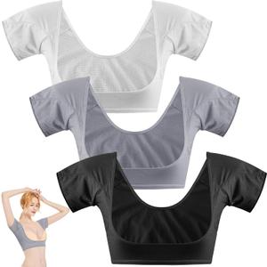 Zhanmai 3 Pcs Underarm Sweat Vest Armpit Sweat Proof Pads for Under Armpits Underarm Proof Pads for Women (L)
