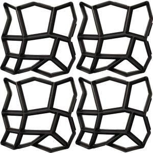Walk Path Maker, Pathmate Stone Mold Paving Pavement Concrete Molds Stepping Stone Paver Walk Way Cement Molds for Patio, Lawn & Garden(8Packs 13 x 13 x 1.4 inch)