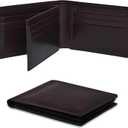 Oak Leathers Leather Wallet for Men - RFID Bifold Wallets with 9 Credit Cards 1 ID Window Slim Minimalist Front Pocket Gift For Men (Small, Chocolate)