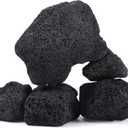 2.2-8.1 Inches Natural Black Lava Rock, 5 PCS Mixed Sizes Aquarium Rocks for Aquascaping, Terrariums, Reptile Tanks & Aquarium Dcor