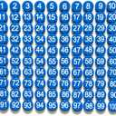 1-100 Magnetic Numbers, Magnets with Number for Dry Erase Boards, Round Number Refrigerator Magnets for Whiteboard in Home and Office (0.8" Diameter, Blue)