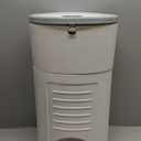 Diaper Dekor EKO Classic Diaper Pail, White | ONLY Eco-Friendly Diaper Pail Made with 70% Recycled Materials | Hands-Free: StepDropDone | Cost-Effective Refill System