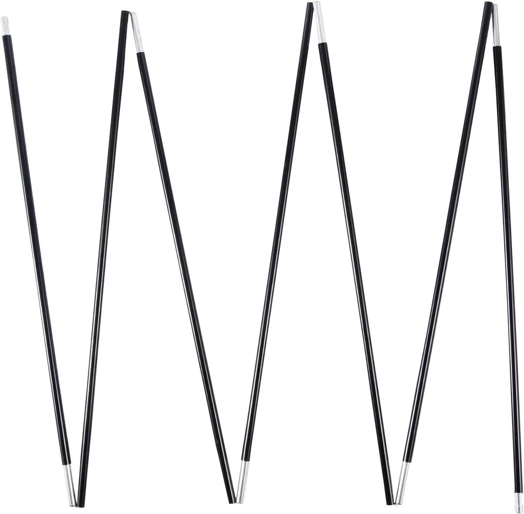 Aluminum Tent Poles Replacement, Black Pre-Assembled Tent Pole, 7001 T6 Heated Camping Tent Rod (9ft 1.3 in 1 Pole)