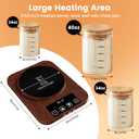 Sourdough Starter Warmer, Precise Thermostat Control (70-100°F) Sourdough Warming Mat for Kitchen, Auto On/ Off, 0-12 Hours Timer, Fits Jars Up to 40oz, Perfect for Home Baking
