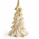 Gold Christmas Tree, Resin Christmas Tree, Small Decorative Tabletop Trees for Mantel, Modern Holiday Home Decor for Living Room, Office, Festive Centerpiece