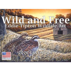 Wildlife Animal Calendar 2026 By Eddie Tipton Monthly Wall Calender 12 Month | American Made In The USA