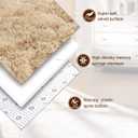 TWINNIS Super Soft Shaggy Rugs Fluffy Carpets, 4x5.9 Feet, Indoor Modern Plush Area Rugs for Living Room Bedroom Kids Room Nursery Home Decor, Upgrade Anti-Skid Fuzzy Rug, Light Tan