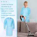 Xuhal 500 Pack Disposable Isolation Gowns PPE Gowns Disposable Bulk,Blue