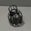 Beuhouz Pull String Semi Flush Mount Ceiling Light, Round Modern Industrial Close to Ceiling Light Fixture with Pull Chain Black Metal Cage Foyer Kitchen Ceiling Light 1-Light Edison E26 8087