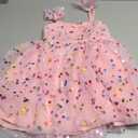 IBTOM CASTLE Toddler Baby Girl Birthday Dress Floral Sequin Tulle Tutu Dresses for Pageant Party Cake Smash Photoshoot (18-24 Months, Blush Pink)