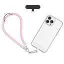HCAOCD Phone Wrist Strap - Universal Multi-functional Polyester Woven Wristband For Mobile Phones, with Two Tether Tabs and One Leather Buckles (Pink)