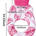 2 in 1 Floating Recliner Pool, Deluxe Inflatable Pool Float Adult with Backrest and Cup Holder, Cool Fun Pool Chair Float Bed, Pool, Beach, Enjoy Vacation, Age 15 + (pink)