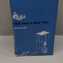 AQQA Hang On Aquarium Filter, Power Waterfall HOB Fish Tank Filter with Surface Skimmer, Adjustable Flow, Silent Multi-Stage Filtration for Freshwater & Saltwater, for Rimless Aquariums, 12W