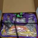 6 Packs Large Toy Storage Bags with Labels, Reusable Clear PVC Board Game Storage, Travel Waterproof Organizer Bags with Zipper for Building Blocks, Puzzle, Kids Books6 Colors (Multicolor)