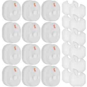 Filter Replacement for Shark Rocket HV301 HV300 HV30126 HV302 HV292 HV305 HV307 UV450 QS301 QS302 CS100 Ultra-Light Corded Stick Vacuum, 12 Foam & Felt & Post Filters, Replace Part #XFFV300
