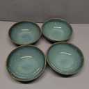 Henten Home Ceramic Soup Bowl Set, 25 oz Cereal Bowls Set of 4, Porcelain Salad Bowls Set, Stoneware Serving Bowls for Kitchen, Microwave& Dishwasher Safe, Reactive Glaze (Green)