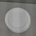 Upassion 16 Pieces White Plastic Plates - 10.25 inch White Dinner Disposable Plates - Premium Hard Disposable Dinner Plates - Party Supplies for Birthdays, Celebrations, Wedding and Events