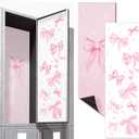 2 Pack 36 x 12 Magnetic Locker Wallpaper Back to School Removable Reusable Magnetic Wall Cover Sheet for School Lockers Fridge Metal Door Girls Decorations Office Supplies(Bow,Pink)