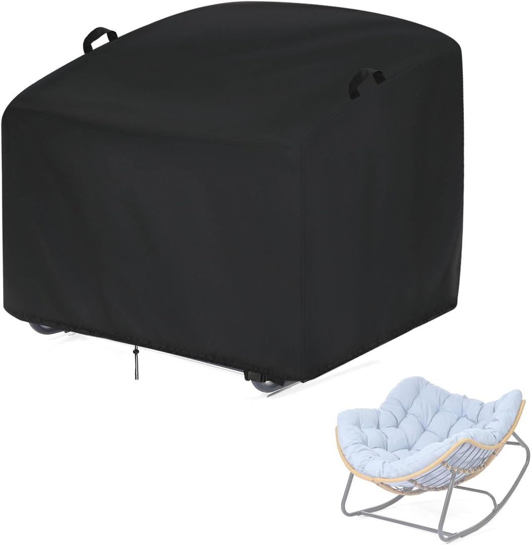 Outdoor Papasan Rocking Chair Cover, 41inch Waterproof Patio Papasan Chair Cover Waterproof for Oversize Rocking Chairs and Rattan Wicker Chairs-41"W x 45"D x 31"H