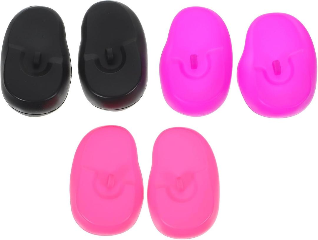 Healvian 3 Pairs Earmuffs Silicone Ear Dryer Ear Protectors for Hairdressing Hair Perm Dye Highlight