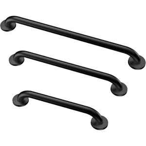 Grab Bar Bundle for ADA Compliance, Matte Black Stainless Steel 1.5" Diameter 3-Piece Set (18", 36", 42") for Commercial Restrooms & Shower Safety Bars for Seniors