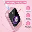 Professional Electric Nail Drill File, HUGMAPLE 45000RPM Portable E-File Machine with Bits & Base, Rechargeable Cordless Nail Drill Kit for Shaping, Removing & Polishing Gel Nails for Salon Home (Rose Gold Pink)
