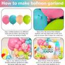 HILAVO Summer Tropical Balloon Arch Garland Kit Iridescent Star Balloons and Transparent Balloon Teal Pastel Pink Orange Yellow Lime Green Balloons for Hawaiian Luau Aloha Birthday Pool Party Decor