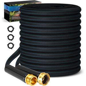 CXEZSIK Garden Hose 50ft Lightweight, Non-Expanding, Leak-Proof Metal Connector, No-Knot No-Tangle, Easy to Store and Carry, Wear-Resistant, 3/4GHT Flexible Water Hose, Hose for Yard, Garden, Outdoor